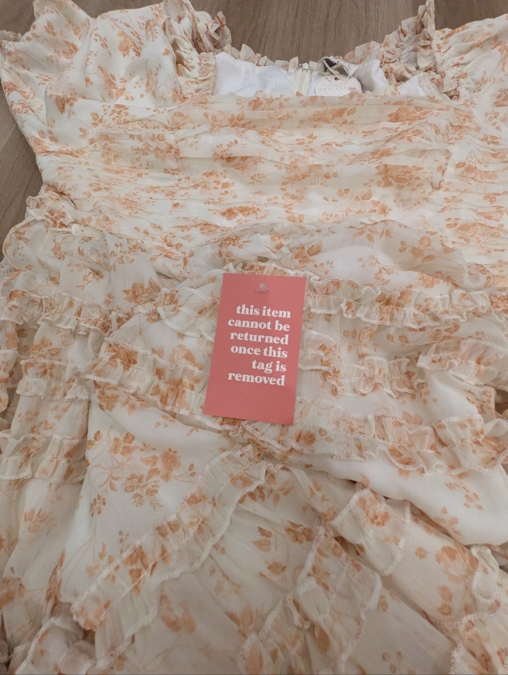 Ivy City Dream And Orange Floral Dress Size 3XL NWT - Picture 5 of 7